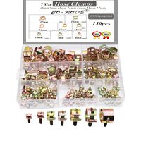 150PCS Spring Band Type Elastic Fuel Silicone Vacuum Hose Pipe Tube Clamps(6mm 7mm 10mm 11mm 14mm 16mm 17mm)