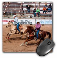 3dRose USA, Arizona, Buckeye, Hellzapoppin Arena. Team Roping at Rodeo, Mouse Pad, 8" by 8" (mp_229552_1)