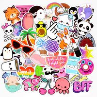 Trendy Aesthetic Laptop Stickers for Water Bottle Notebook Phone Suitcase Kids Teens Girls, Cute Cool Vinyl Waterproof Stickers Pack 50PCS (Trendy A)