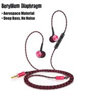Wired In Ear Headphones with Mic and Volume Control Bass Earbuds for Sports, Sweatproof, Noise Isolating, for iPhone, iPod, iPad, MP3/MP4, Samsung, Tablet (Model:5001)