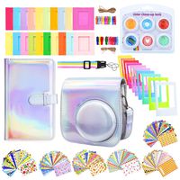 Sunmns Accessories Bundle Kit Set for Fujifilm Instax Mini 9 Instant Film Camera, Accessory Include Case, Album, Film Stickers, Desk Frames, Hanging Frame, Filters, Strap (Silvery)
