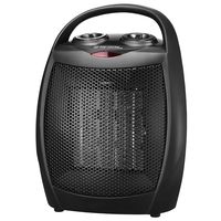 andily Portable Ceramic Space Heater for Home and Office Indoor Use with Adjustable Thermostat Overheat Protection and Carrying Handle ETL Listed, 750W/1500W 