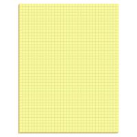 TOPS Quadrille Pad, Gum-Top, 8-1/2 x 11 Inches, Quad Rule (4 x 4), Canary Paper, 50 Sheets per Pad, 12 Pads per Pack (3313)