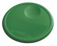 Rubbermaid Commercial Lid (Lid Only) for Round Food Storage Container, Fits 12 Qt. Containers, Green (1980388)