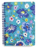 Vera Bradley Mini Spiral Notebook with Pocket and 160 Lined Pages, Moonlight Garden