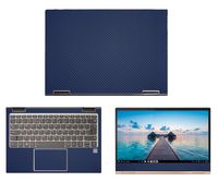 decalrus - Protective Decal for Lenovo Yoga 730 13 (13.3" Screen) Laptop Blue Carbon Fiber Skin case Cover wrap CFlenovoYoga730_13Blue