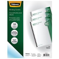 Fellowes 52311 Crystals Presentation Covers with Round Corners, 8mil 11 1/4 x 8 3/4, Clear (Pack of 100) (Renewed)