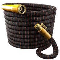 TBI Pro Garden Hose Expandable and Flexible - Super Durable 3750D Fabric | 4-Layers Flex Strong Latex | No-Rust Brass Connectors with Pocket Protectors - Water Hoses for Gardening (50FT Hose Only)