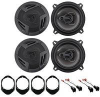 Rockville 5.25" Front+Rear Factory Speaker Replacement Kit for 04-06 Ford F-150