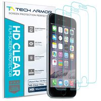 Tech Armor High Definition HD-Clear Film Screen Protector (Not Glass) for Apple iPhone 6 Plus / 6S Plus (5.5-inch) [3-Pack]