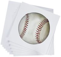 3dRose Baseball - Greeting Cards, 6 x 6 inches, set of 6 (gc_1306_1)