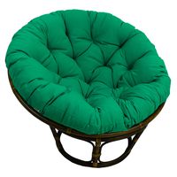 Blazing Needles Solid Twill Papasan Chair Cushion, 48" x 6" x 48", Emerald
