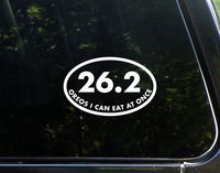 26.2 Oreos I Can Eat At Once -6" x 3-3/4 " - Vinyl Die Cut Decal/ Bumper Sticker For Windows, Cars, Trucks, Laptops, Etc.