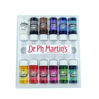 Dr. Ph. Martin's Bombay India Ink (Set 1) Ink Set, 0.5 oz, Set 1 Colors, 1 Set of 12 Bottles