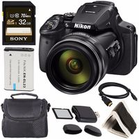Nikon COOLPIX P900 Digital Camera 26499 + Rechargable Li-Ion Battery + Sony 32GB UHS-I SDHC Memory Card (Class 10) + Small Soft Carrying Case + HDMI Cable + Card Reader + Memory Card Wallet Bundle