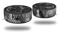 Skin Wrap Decal Set 2 Pack for Amazon Echo Dot 2 - HEX Mesh Camo 01 Gray (2nd Generation ONLY - Echo NOT Included)