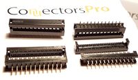 Connectors Pro 25-Pack IDC 2X12 24 Pins 2.54mm Pitch Male Transition Dual Row Plugs for Flat Ribbon Cable, 25-PK FD 24P