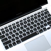ProElife Korean Keyboard Cover Ultra Thin Silicone Keyboard Skin Protector for MacBook Air 13'' (A1369/A1466)/MacBook Pro with Retina Display/CD-ROM 13" 15'' (2015 or Older Version) (Black)