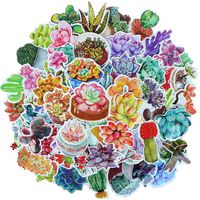 YAMIOW Cute Waterproof Vinyl Stickers for Guitar Laptop Fridge Car Luggage Book Water Bottle Folders Decal Graffiti Stickers (70 pcs for Plant Style)