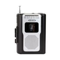 Jensen Retro Portable AM/FM Radio Personal Cassette Player Compact Lightweight Design Stereo AM/FM Radio Cassette Player/Recorder & Built in Speaker (Black)