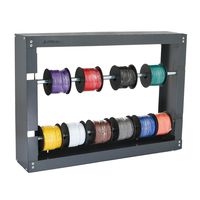 AdirPro Wire Spool Rack - Superior Strength Wire/Cable Dispenser - Conduit Display & Storage for Electrical Industrial & Retail Use (2 Rods, Grey)