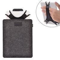 TFY Protective Carrying Pouch Bag (Dark Grey), Plus Bonus Hand Strap Holder for 6 inch Tablets and E-Readers, fits Fire HD 6" - Kindle/Kindle Paperwhite/Kindle Voyage and Other 6" E-Readers