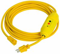 Tower Manufacturing 30338052-01 25' Length, 15 amp In-Line GFCI Cord Set With Auto Reset And Single Connectors