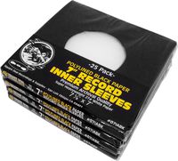 (100) Super Heavyweight Polylined Black Paper Inner Sleeves for 7" Records - Archival Quality, Acid-Free, Static-Free - Premium Protection