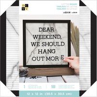 DCWVE Die Cuts with A View Board Letterboard-12 x 12-Black Fame-White Marble (189 pcs) 614413