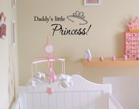 Daddy's little Princess! Vinyl Decal Matte Black Decor Decal Skin Sticker Laptop