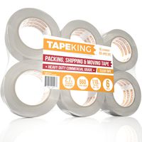 Tape King Clear Packing Tape - XL 110 Yards Per Roll (6 Rolls) - 1.88 Inch Wide Stronger & Thicker 2.7mil, Heavy Duty Adhesive Industrial Depot Tape for Moving Packaging Shipping, Office & Storage