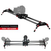 Kamerar 39.4 inch / 100 cm Pan-100 Track Motion Rail Stabilization DSLR Camera Slider: Light Carbon Fiber Rail, Adjustable Legs, Angle Follow Focus, Parallax Slide, Panoramic Slide