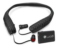 Lucid Audio HLT-Earbud-HS-TV Amped HearBand and Wireless TV Streamer - Bluetooth Neckband Earbuds - Black