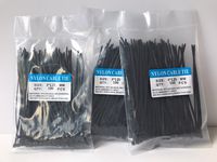 300 Black Cable Ties, 3 Packs of 100 nylon black cable ties 4.75 inches - packaged in a resealable storage bag