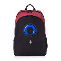WOWmazing Backpack with Detachable Bluetooth Speaker - Water/Shock Proof Speaker Bag w/Built-in Battery Bank for iPhone & Android Phones - for School, Beach & Outdoor Parties (Red)