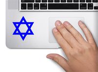 Star of David Shield Symbol Decal Funny Laptop Skin Macbook Trackpad Keypad Sticker Window