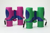 Mabetos Kid's Binoculars with High Resolution 8X21 Shock Proof with Thick Neck Strap, Case, Pink, Green, Blue, for Boys and Girls (Pink/Blue)