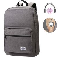Bookbags for Students School Laptop Computer Backpack for Teen Girls Boys College with Headphone Port fit 15.6 inch Notebook Gray