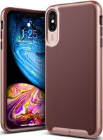 Caseology Wavelength for Apple iPhone Xs Max Case (2018) - Stylish Grip Design - Burgundy