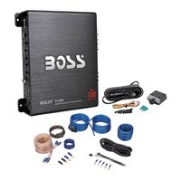Boss Riot R1100M 1100 Watt Mono Car Audio Power Amplifier+Bass Remote+Amp Kit