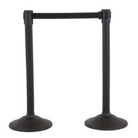 US Weight Sentry Stanchion with 6.5 Foot Retractable Belt - Easy Connect Assembly (2-Pack)