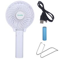 Honsky Handheld Fan, Small Desk Fan: Battery Operated, 3 Speeds, USB Rechargeable, Foldable Electric Personal Fan, Household Fan, Table Fan, for Office Home Outdoor Travel Camping,2000mAh,White
