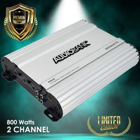 Audiobank 2 Channels 800 WATTS Bridgedable Car Audio Stereo Amplifier P802