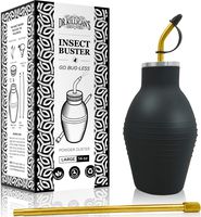 Dr. Killigan's Insect Buster | Bulb Duster, Insecticide Applicator, Dispenser for Diatomaceous Earth and Other Powdered Insecticides and Pesticides | Non-Toxic and Natural | Large