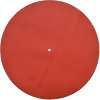Genuine Leather Turntable Platter Mat - Orange