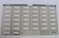 Lot/Pack of 5 Paper Desi/Label/Designation Strip for AT-T Avaya Lucent Partner 34D Euro Series 1 Phone