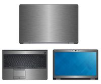Decalrus - Protective Decal for Dell Latitude E5570 (15.6" Screen) Laptop Titanium Texture Brushed Aluminum Skin Skins Decal case Cover wrap BAlatitudeE5570Titanium