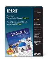 Epson Premium Presentation Paper MATTE (8.5x11 Inches, 100 Sheets) (S042180)