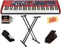 Nord Stage 3 Compact Keyboard Bundle with Stand, Sustain Pedal, Austin Bazaar Instructional DVD, and Polishing Cloth