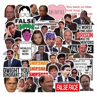 CHNLML Cool Sticker The Office Sticker Pack of 50 Stickers - The Office Stickers for Laptops, The Office Laptop Stickers, Funny Stickers for Laptops, Computers, Hydro Flasks (Office50)